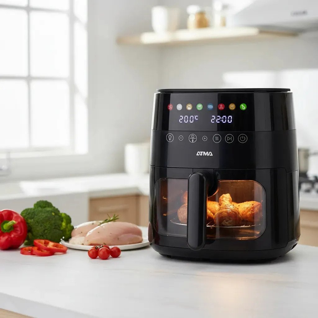 Freidora De Aire Atma Fr246abp 1750w 6 Litros Control Táctil Color Negro - Imagen 10
