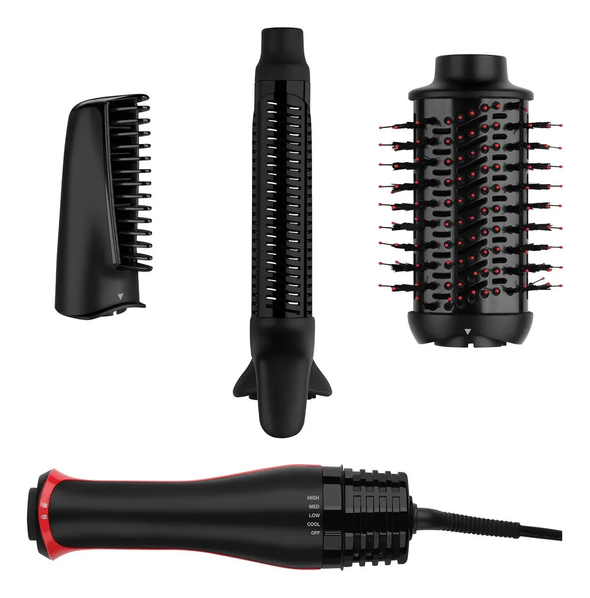 Cepillo Voluminizador 3 En 1 Revlon Con Cabezales Intercambiables Rvdr5333la2av1 Negro - Imagen 5
