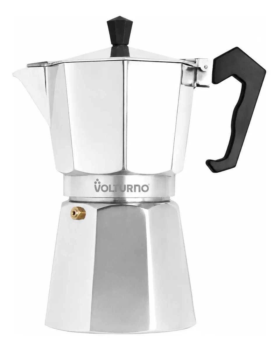 Cafetera Volturno Aluminio X 9 Pocillos Color Gris