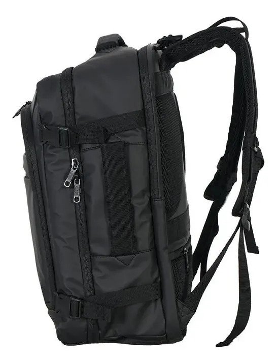 Mochila De Viaje Elf Carry On Antirrobo Para Cabina Negro Engomado - Imagen 5