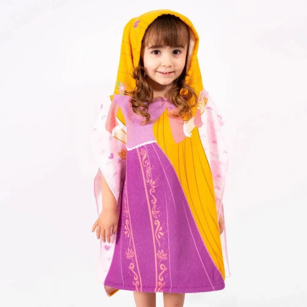 Poncho Toalla Piñata Rapunzel Disney Princesas 100% Poliéster Celeste 115x50cm Disney Princesas Rapunzel - Imagen 4