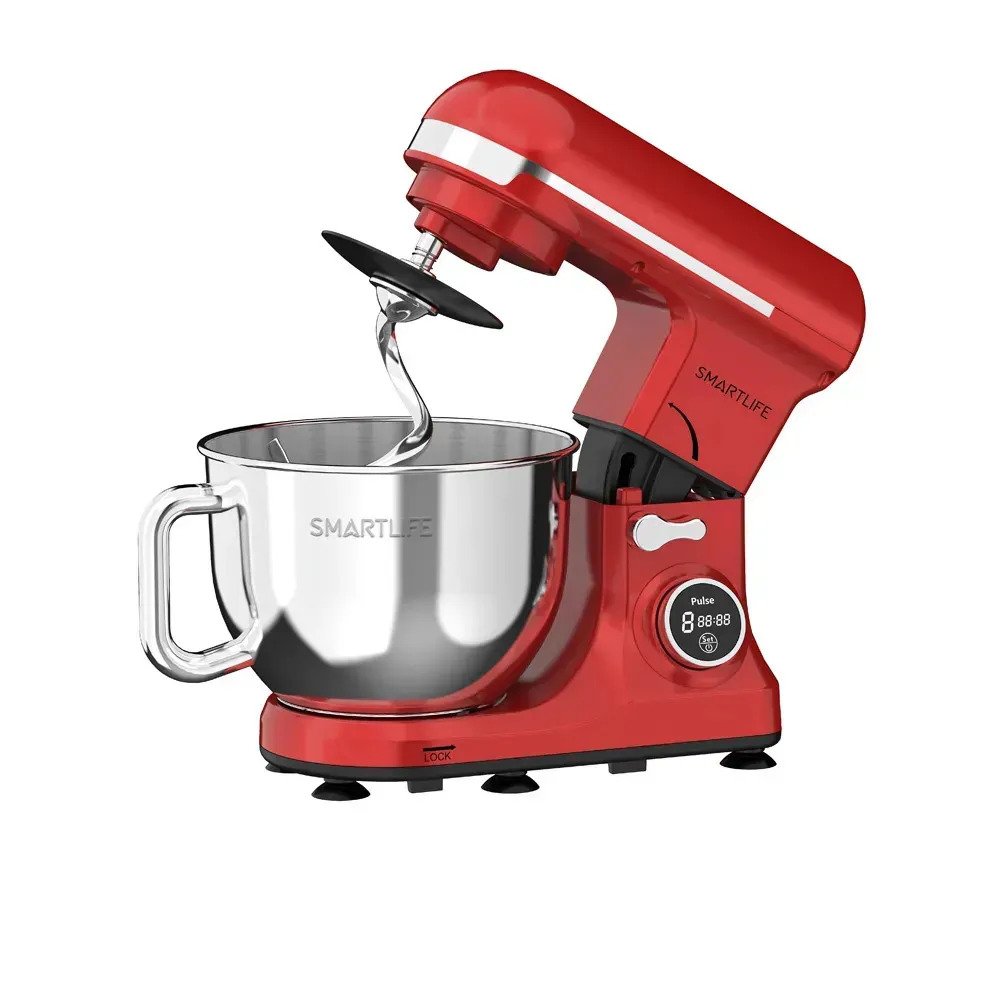 Batidora Planetaria Digital Smartlife De 1100 Watts Sl-sb0037r Rojo 50 Hz/60 Hz - Imagen 4