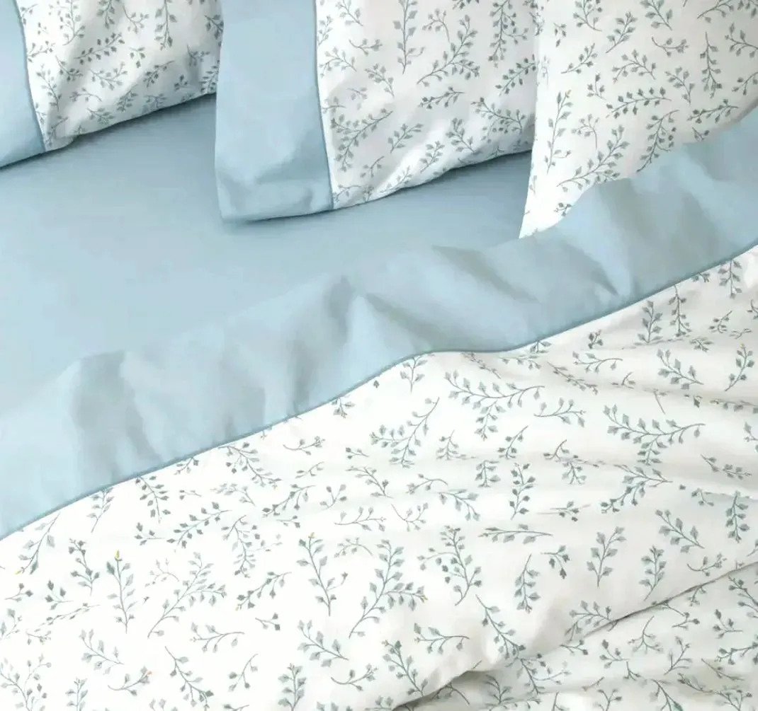 Juego Sábanas 2 1/2 Plazas 180 Hilos Palette Estampada Color Remy Aqua Diseño De La Tela Estampado Remy Aqua Estampado