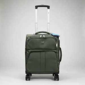 Valija Carry On Elf 5450/20gris De Tpu Engomado Con 4 Ruedas Gris Oscuro Liso