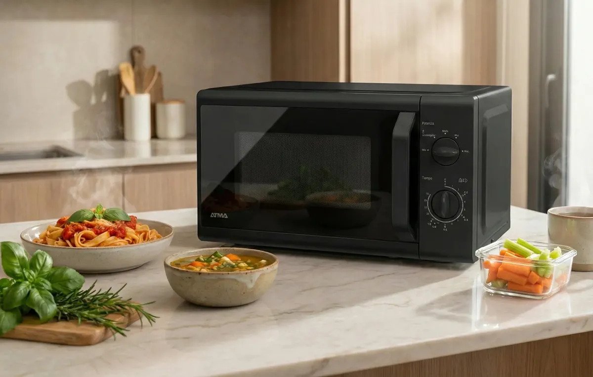 Microondas Rotativo Atma 20lts Matrb20ubn Negro 700w - Imagen 4